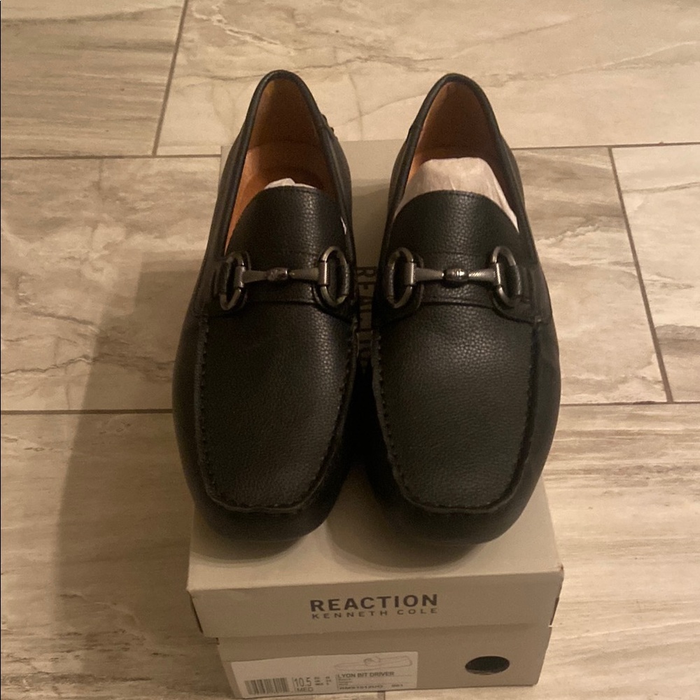 Kenneth Cole Reaction Dark Leather Loafers For Men